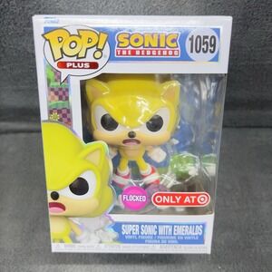 Super Sonic With Emeralds Flocked Target Exclusive Funko Pop #1059